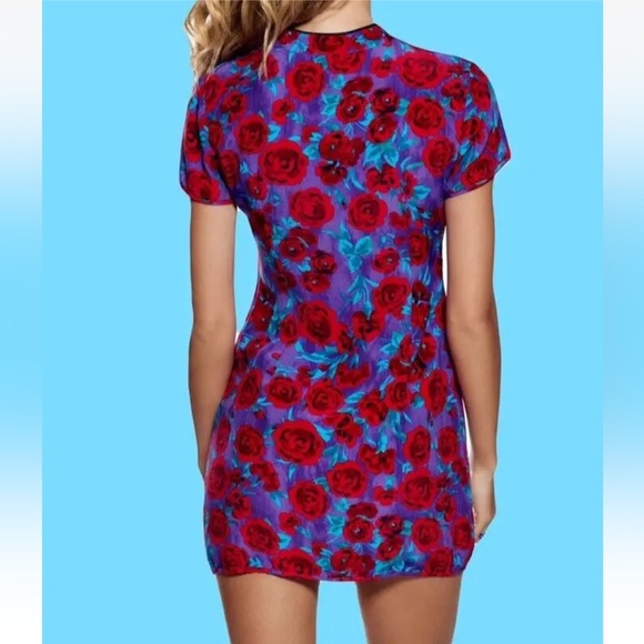 🌹NWT! ZARA Chinese Floral Mini Dress - Picture 3 of 7